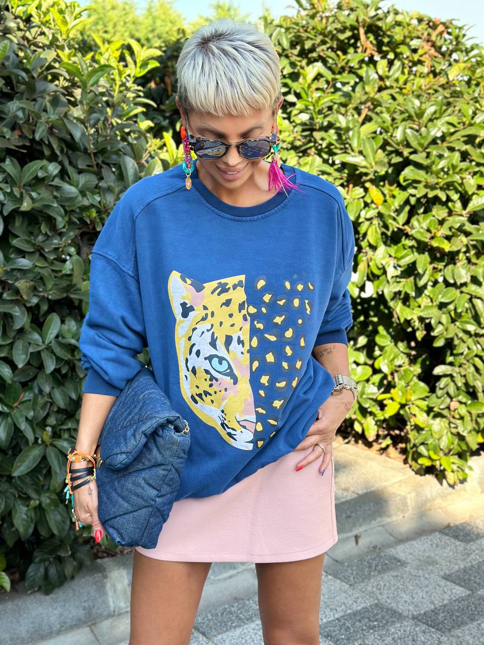 YIKAMALI TIGER SWEATSHIRT (Mavi)