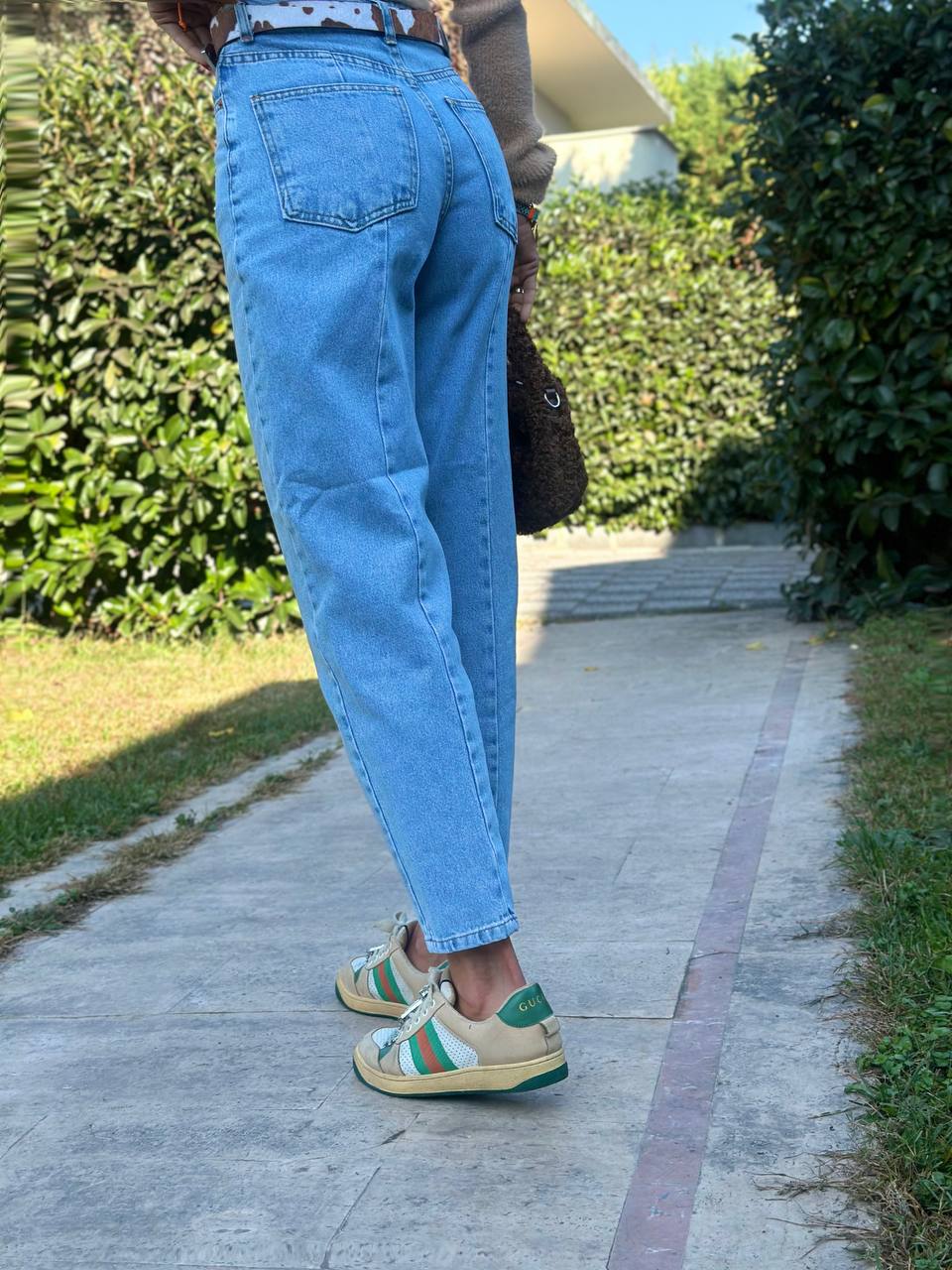 VINTAGE MOM DENIM PANTOLON (Açık Mavi)