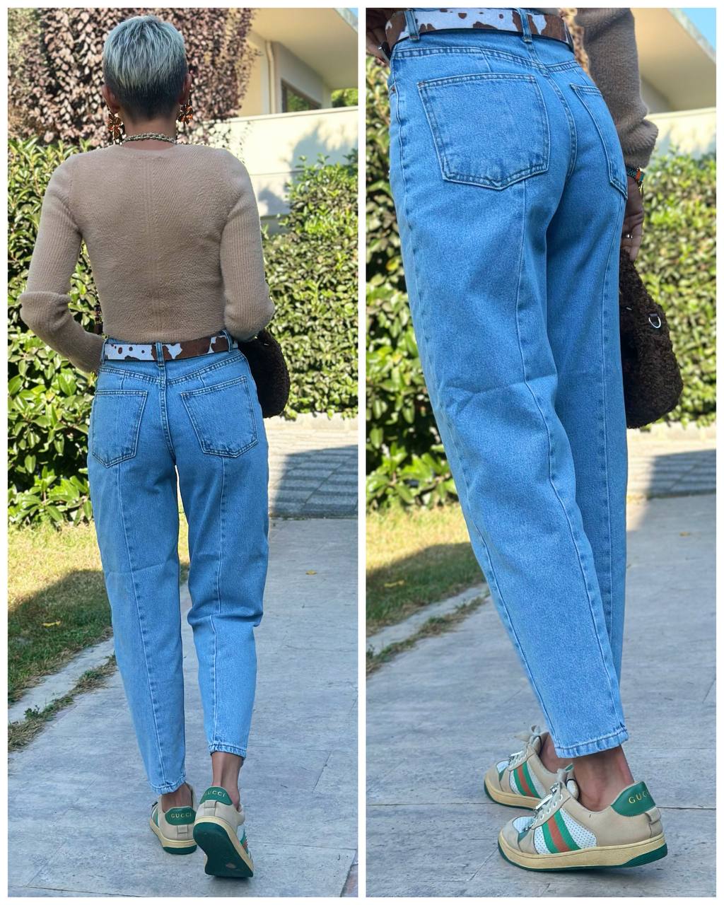 VINTAGE MOM DENIM PANTOLON (Açık Mavi)